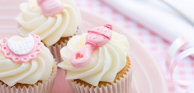 Cupcakes for a baby shower