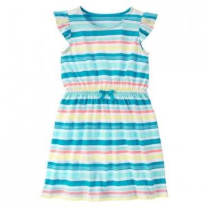 Flutter Sleeve Striped Dress (Size 8).jpg