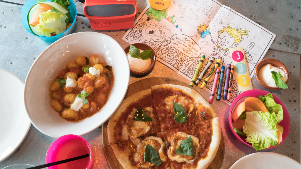 Jamie's Italian kids' menu - overview