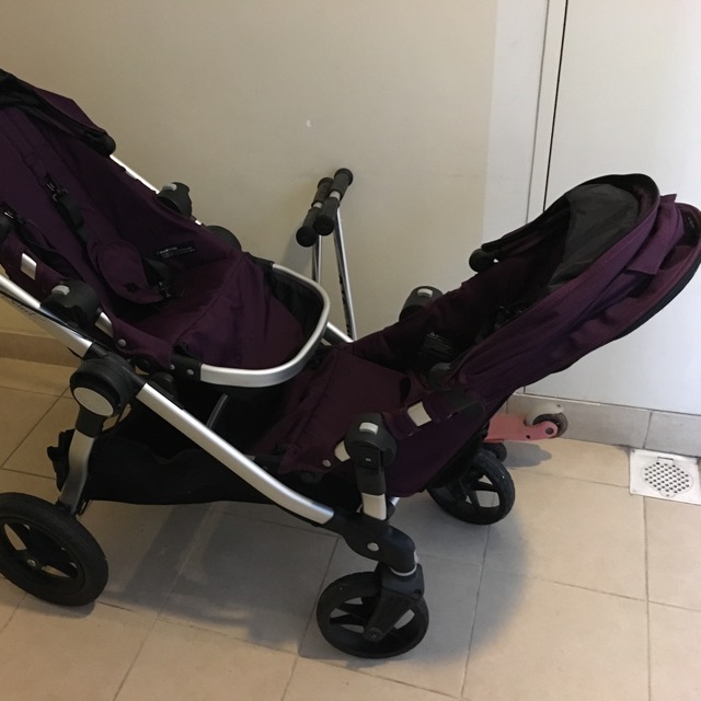 city select double stroller purple