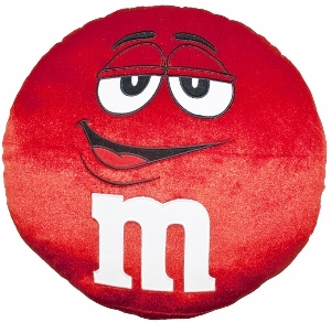 M&m Red Character Face Plush PIllow IMAGE.jpg