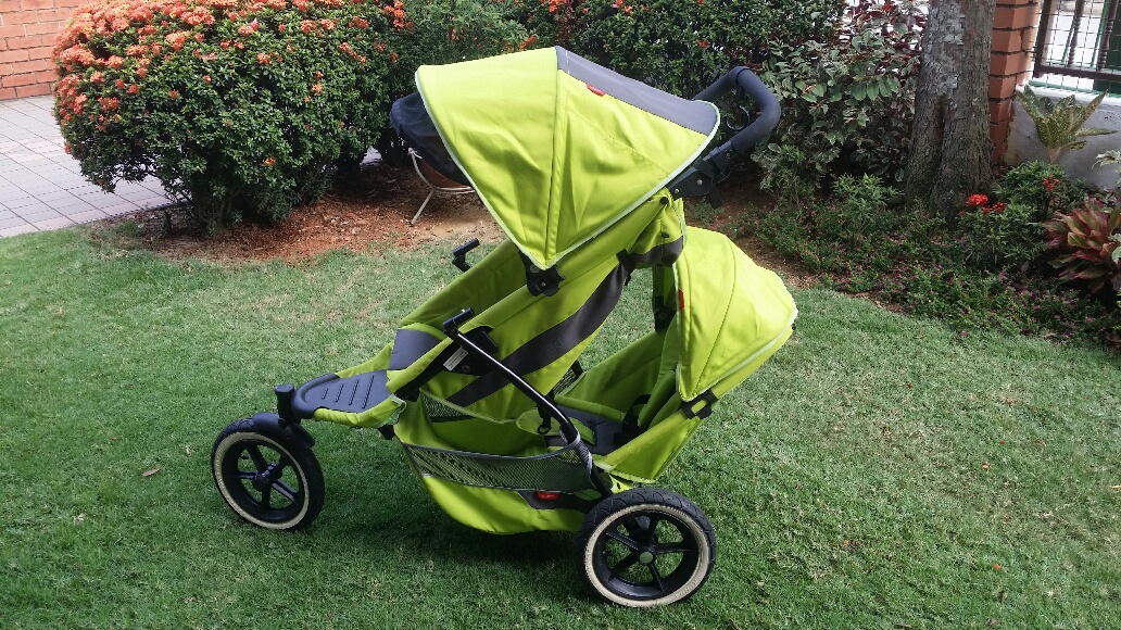 green double stroller