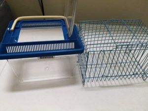 pet cage and fish container -$5 both.jpg
