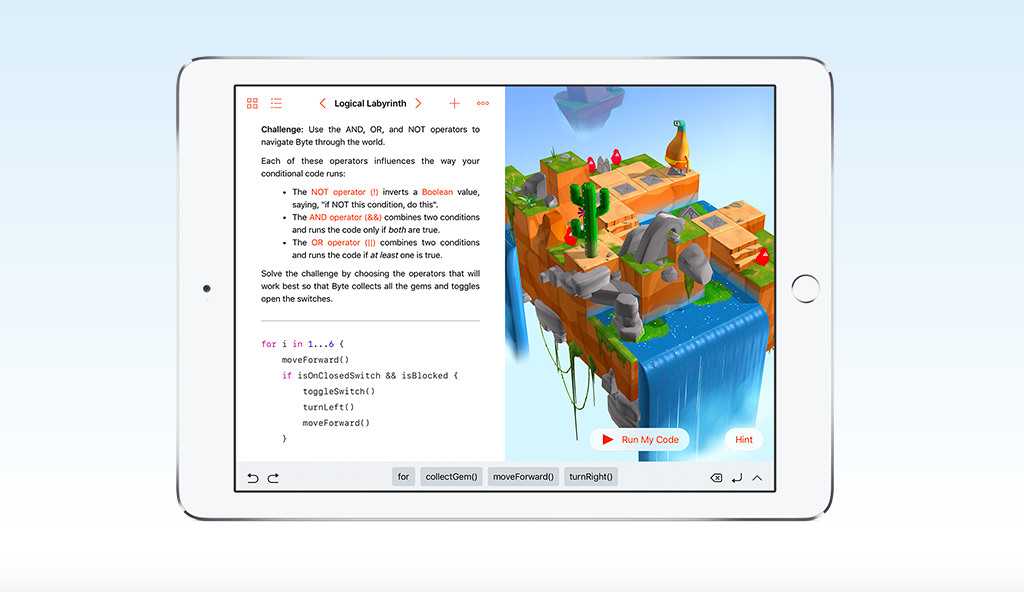 Swift coding app by Apple