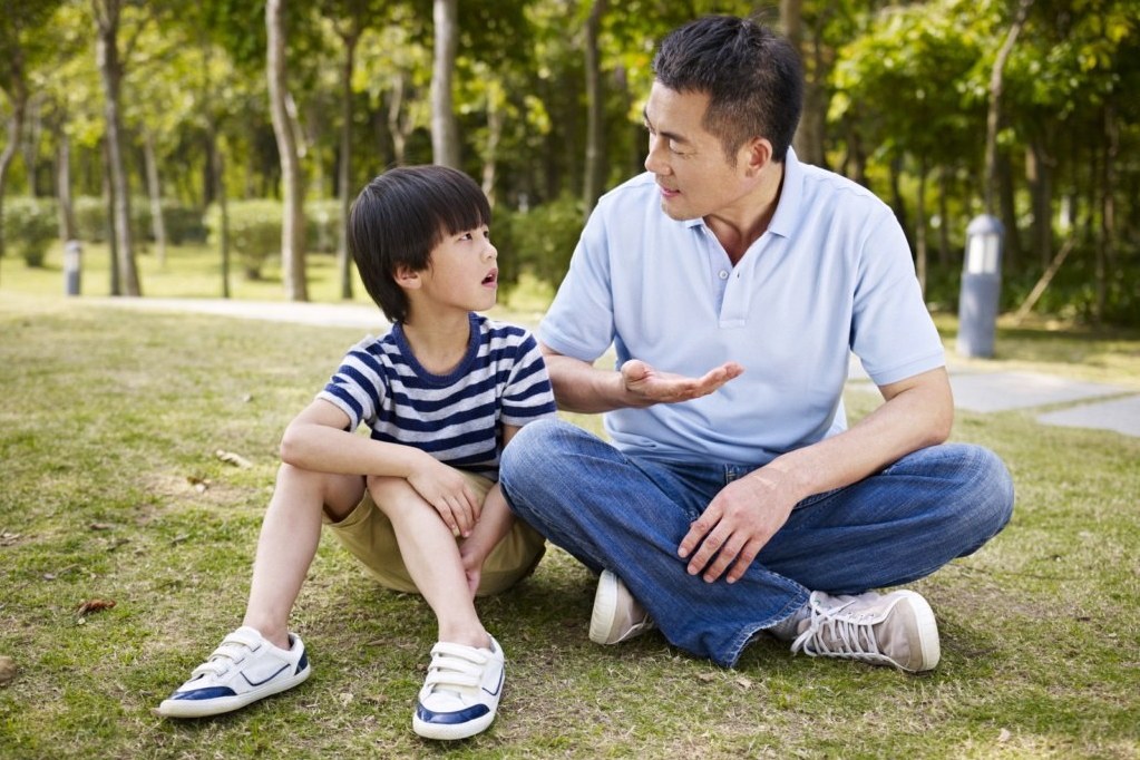 father and son discussing porn