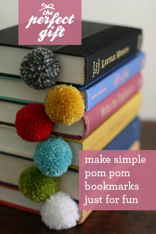 pom pom yarn ball bookmarks