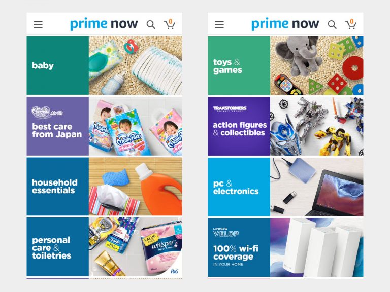 Amazon Prime Now -departments