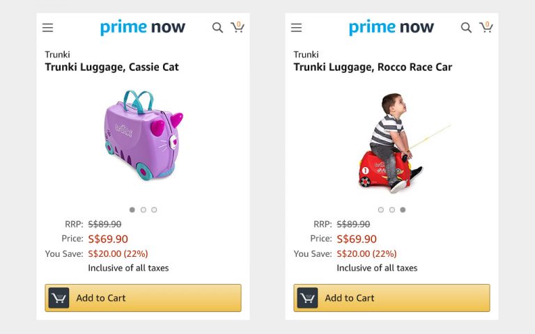 Amazon Prime Now - trunki