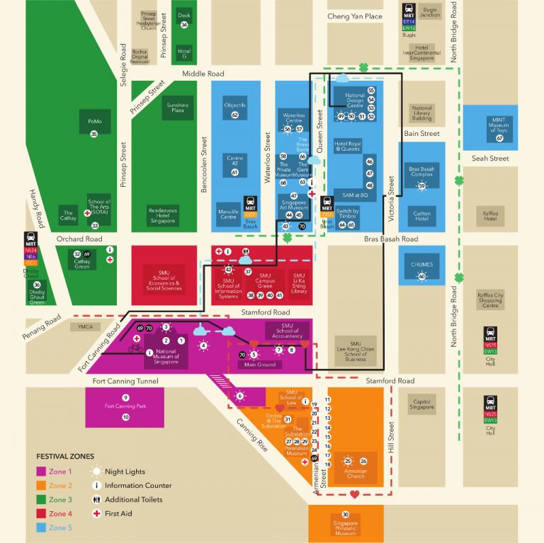 Singapore Night Festival 2017 - festival map