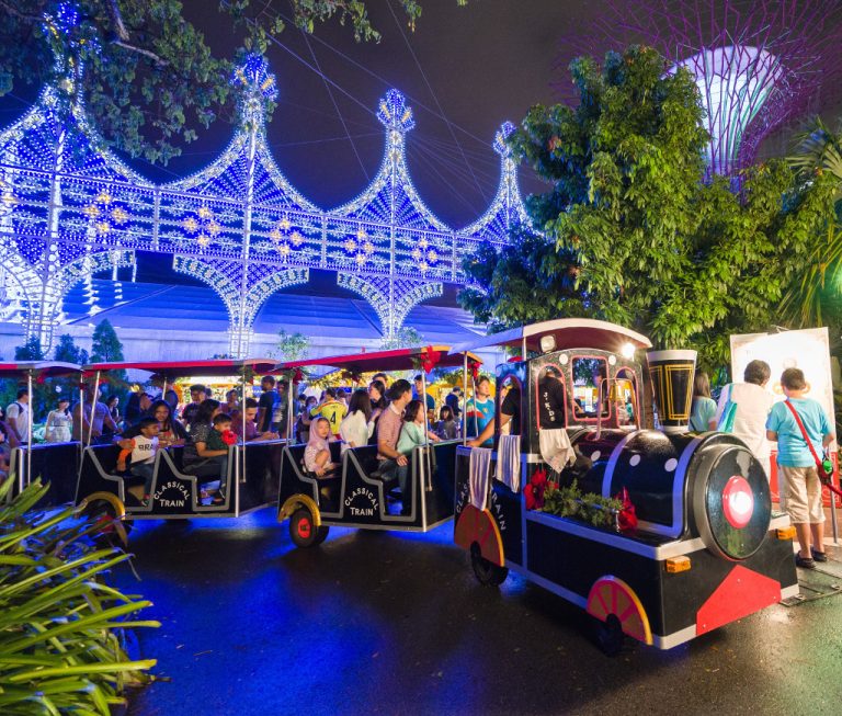 christmas wonderland @ gardens by the bay - train