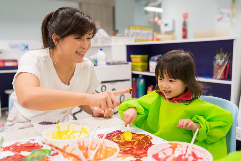 fitting in at preschool - painting