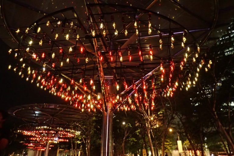 i Light Marina Bay 2018 - chandelier of spirits