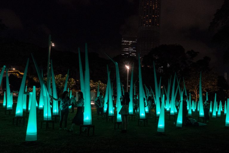 i Light Marina Bay 2018 - dancing grass