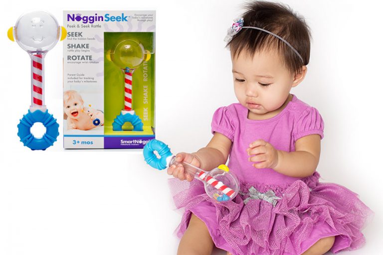 award-winning baby toys - NogginSeek Peek & Seek Rattle