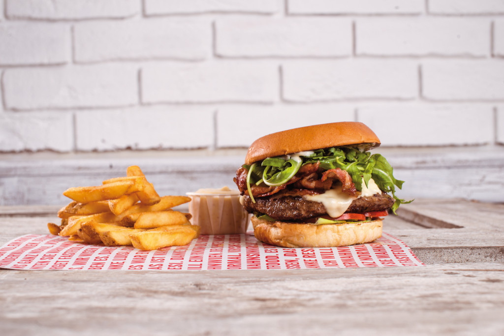 burger and fries