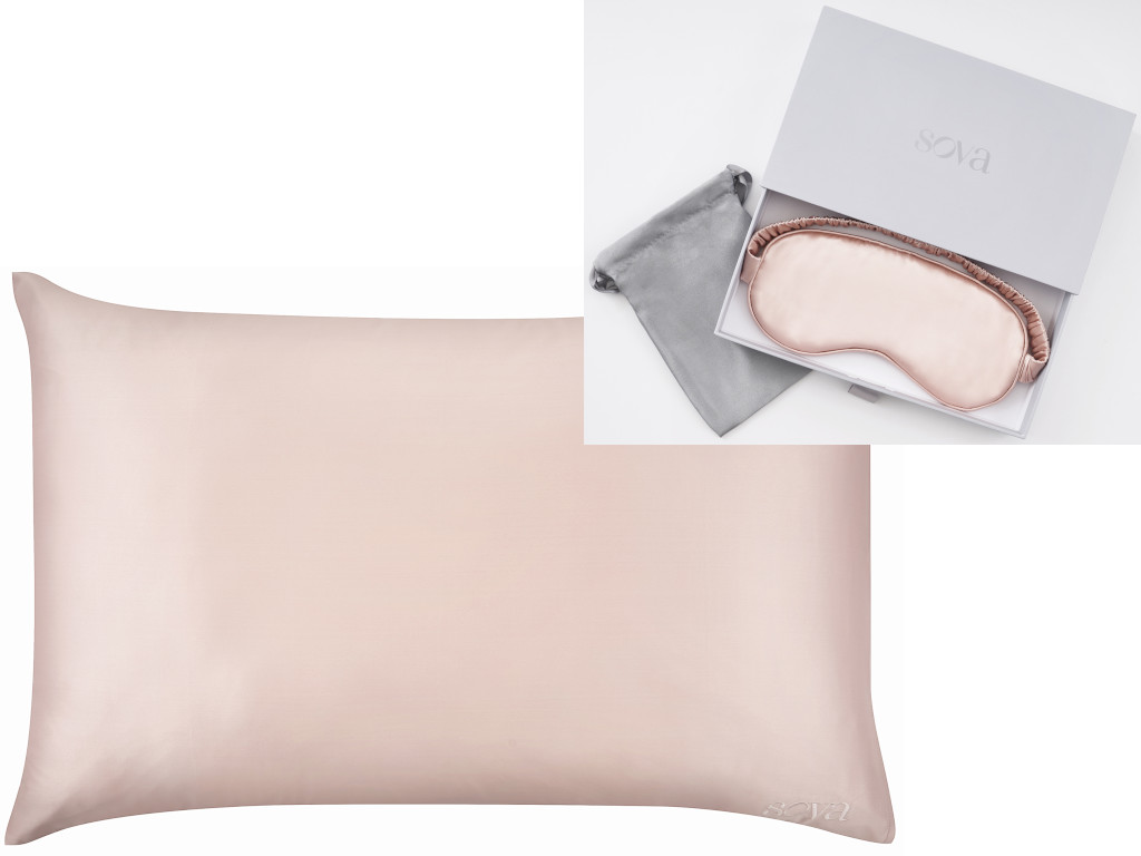 SOVA Mulberry Silk Pillowcases and Eye Masks