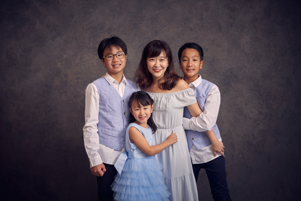 Louisa Ch'ng and her children