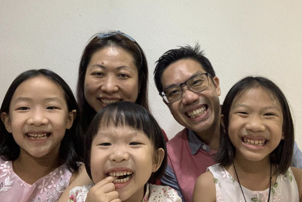homeschool dad Aaron Tay and his family
