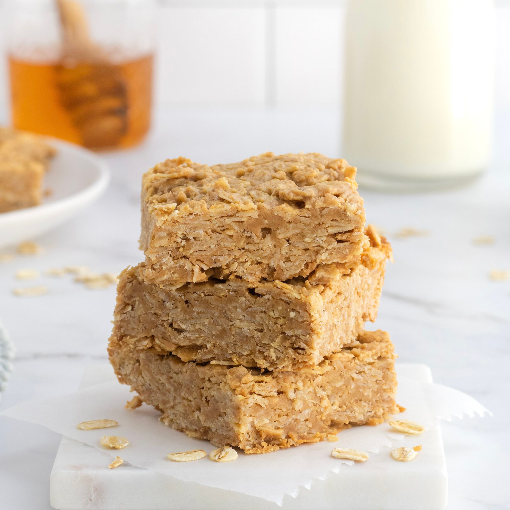 Three Ingredient Peanut Butter Bars