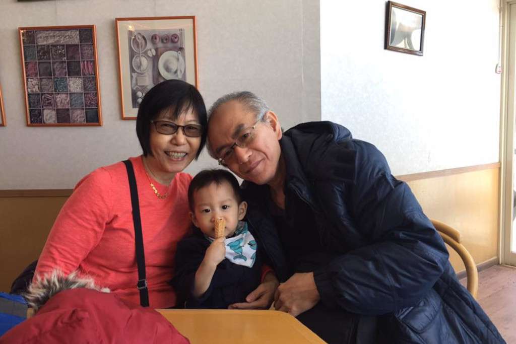 Baby Gabriel and grandparents