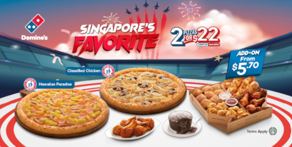 2 for $22 Deal – Domino’s Pizza Singapore