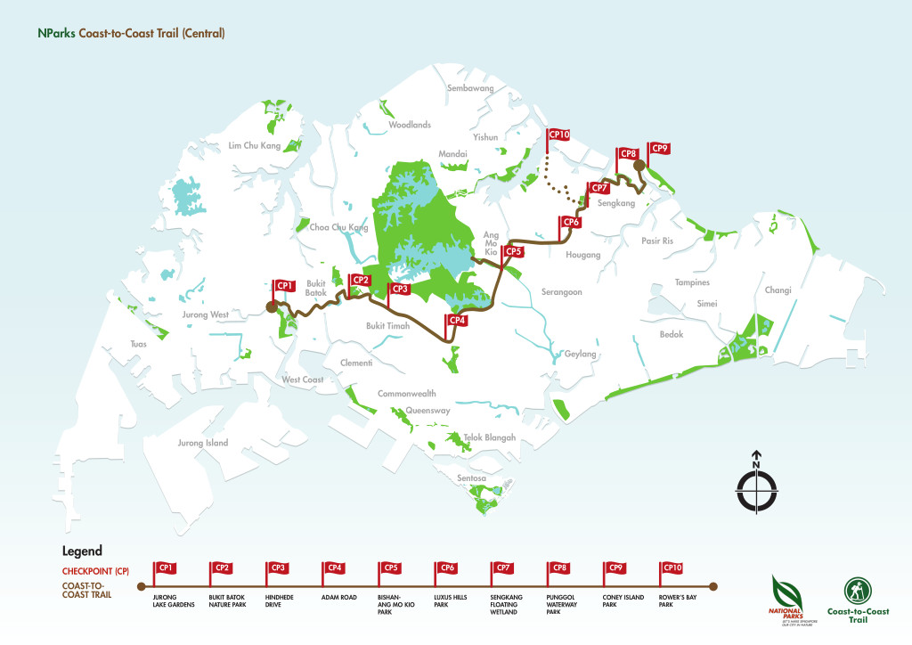 cycling trails in Singapore - C2C