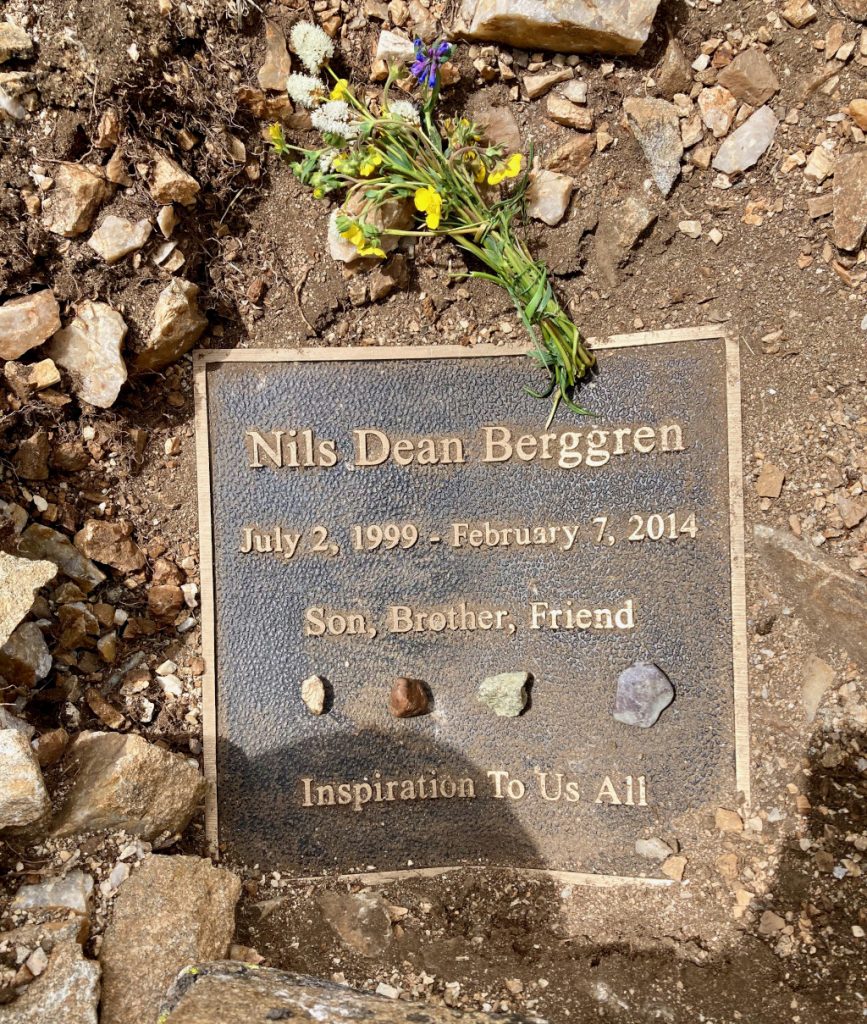 Nils Dean Berggren, plaque, Colorado