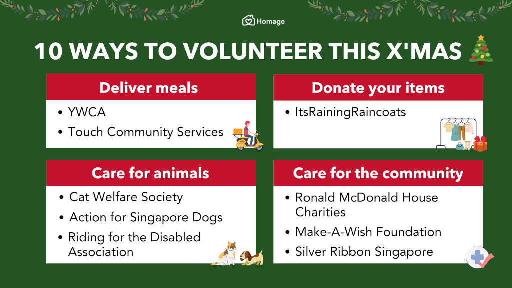 volunteer in Singapore Christmas 2022 Homage infographic