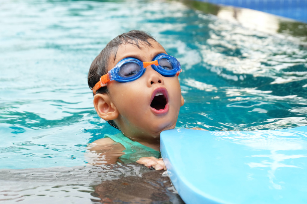 autistic boy swimming
