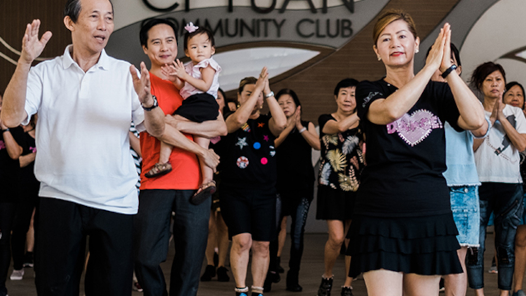 intergenerational activities - Line dancing at CC