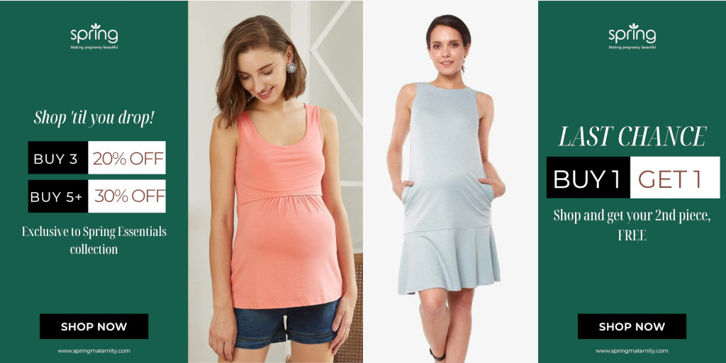 April 2023 - 30% Off & 1-for-1 Promotions at Spring Maternity