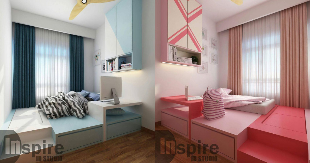 kid-friendly interior design trends - Siblings’ Twin Bedrooms