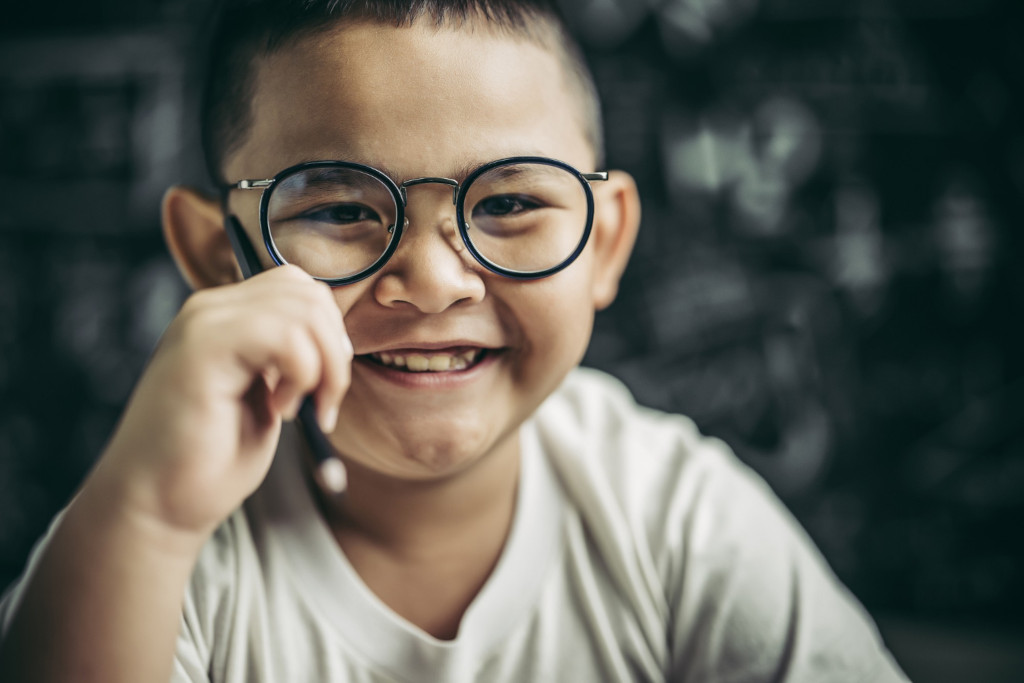 boy wearing spectacles