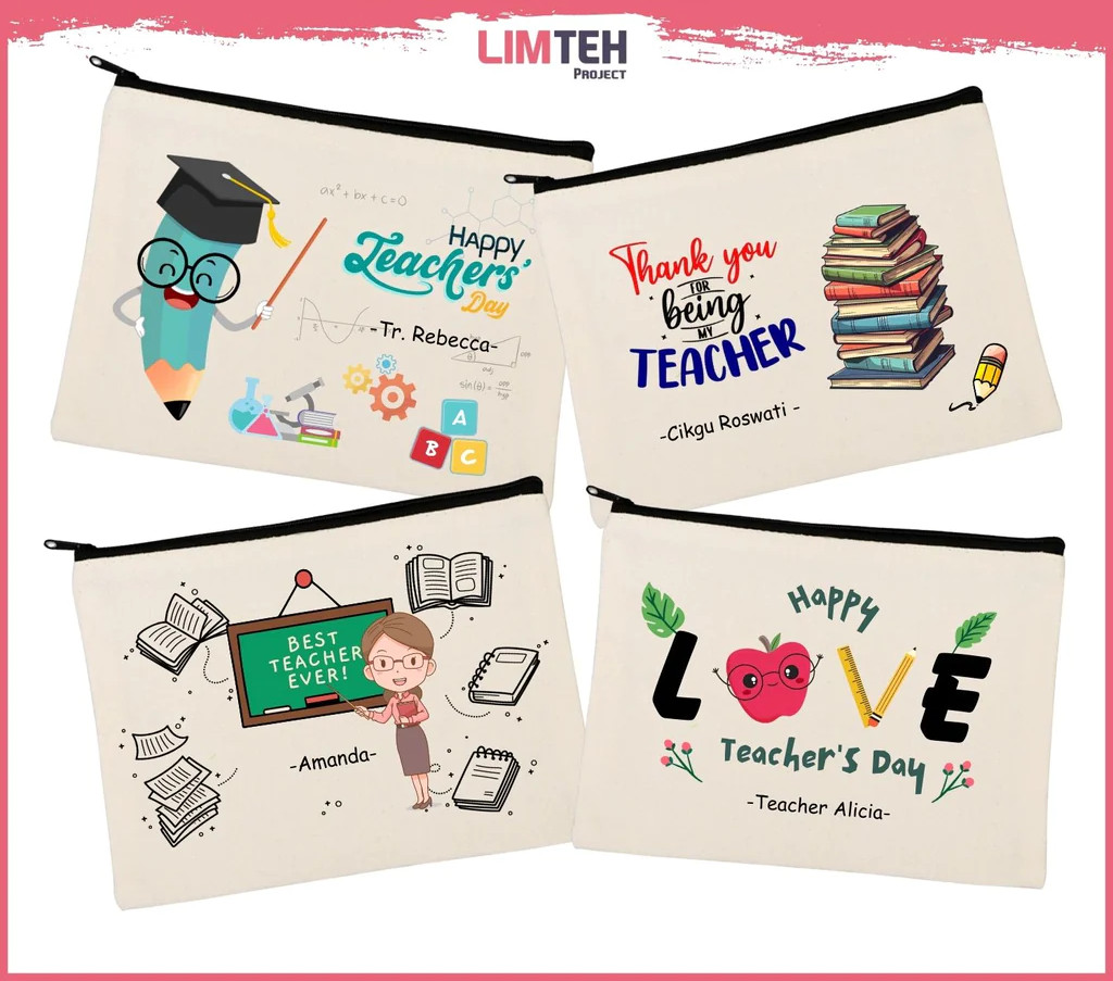 Personalised Canvas Pouch  LIMTEH Project for teachers day