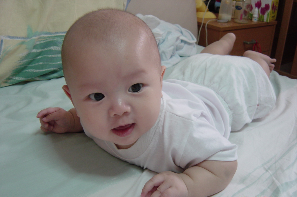born deaf, Hon Wei at 6 months