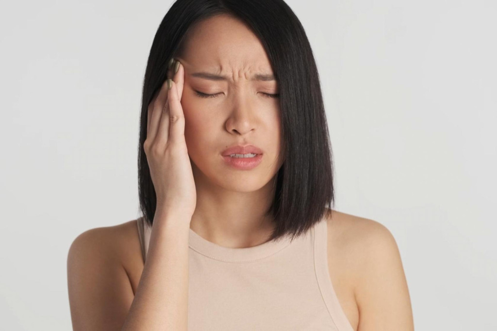 Women having migraines