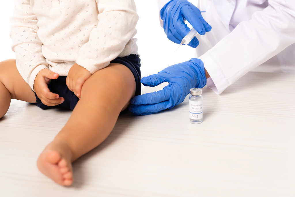 Singapore vaccinations - baby receiving Covid-19 vaccine